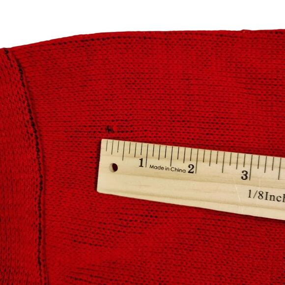 VTG Topsville Women's Red Floral Embroidered Sweater Size L **PLEASE READ** - Picture 10 of 16